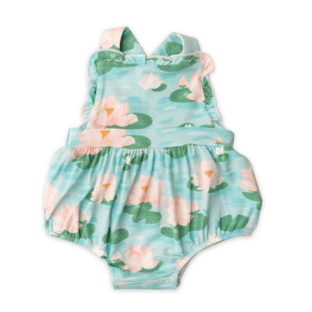 Angel Dear / Romper / Blue Lily Pad/ Girl / 0-33  Months